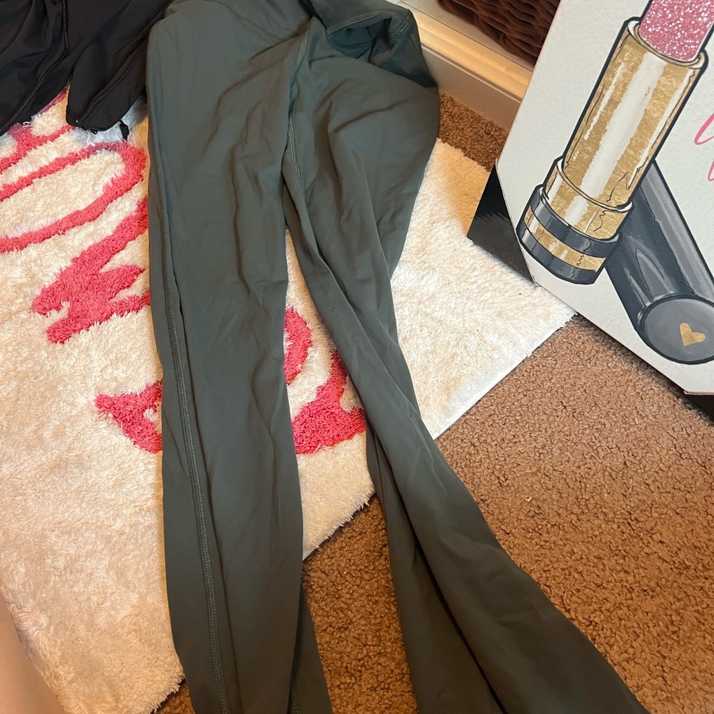 Garage Green Flare Leggings